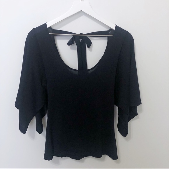 SOLD Lewit Tie Back Split Sleeve Sweater Blouse - Picture 6 of 8